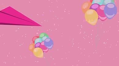 七夕情人节表白520气球飞机粉侣信件视频的预览图